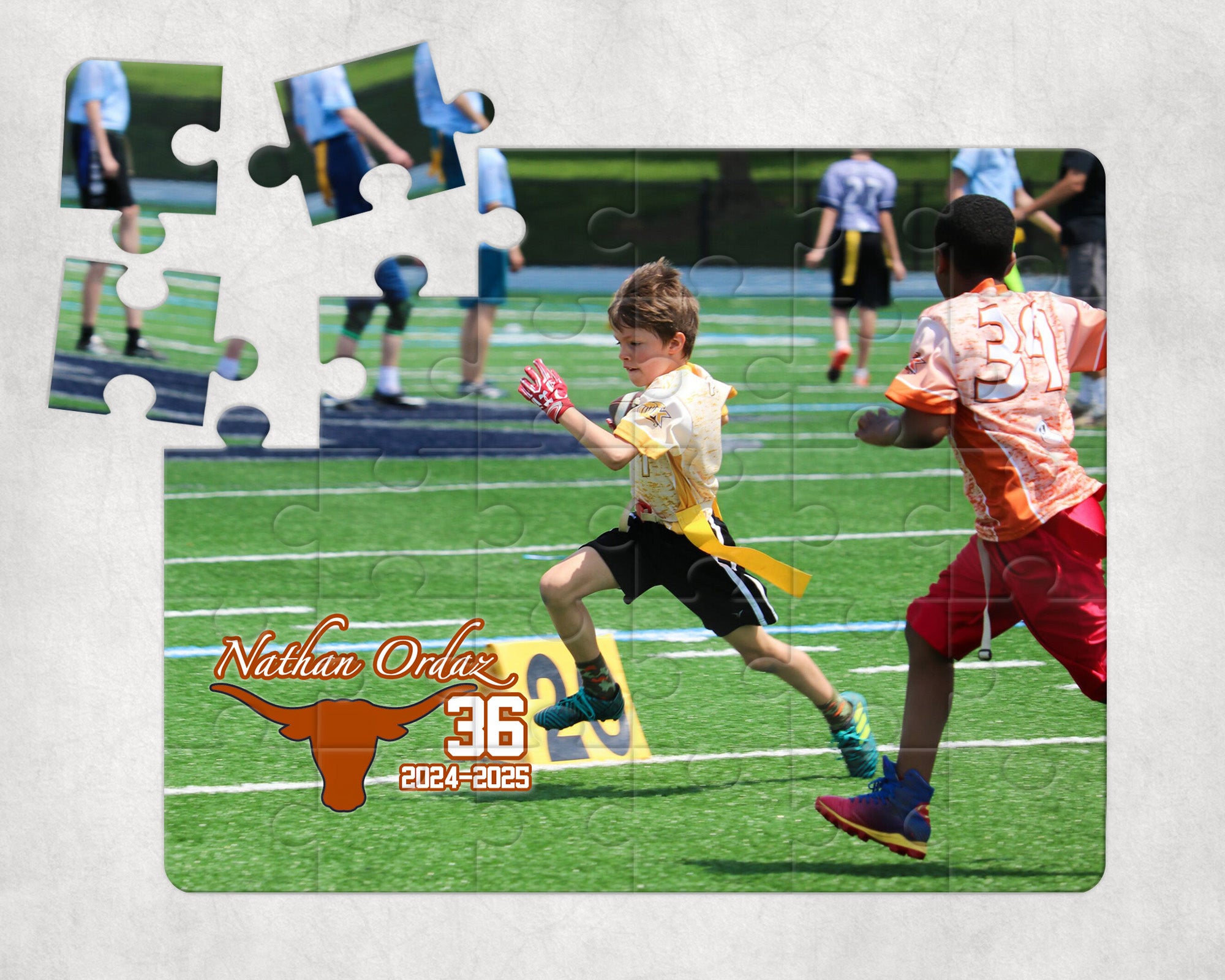 Custom 30-Piece Puzzle – Player Photo, Name &amp; Number