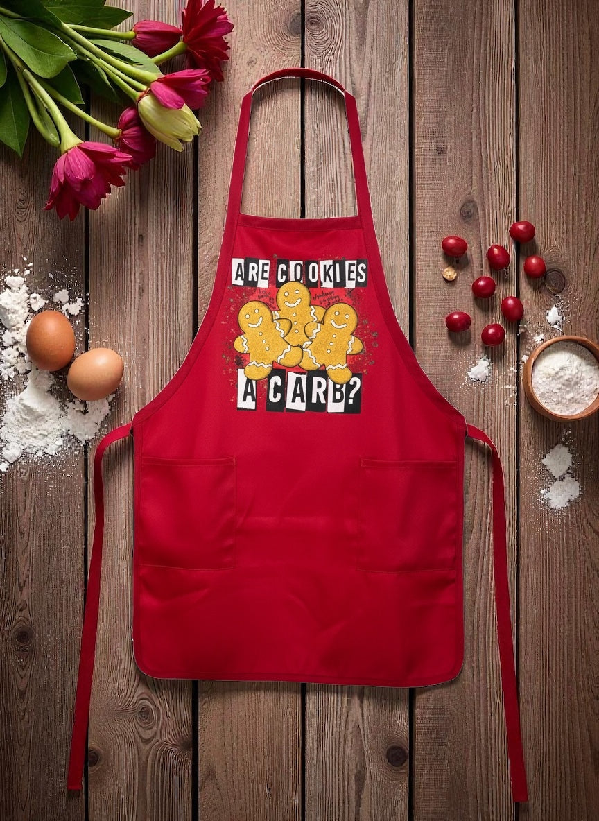 “Are Cookies a Carb?” Gingerbread Baker Apron