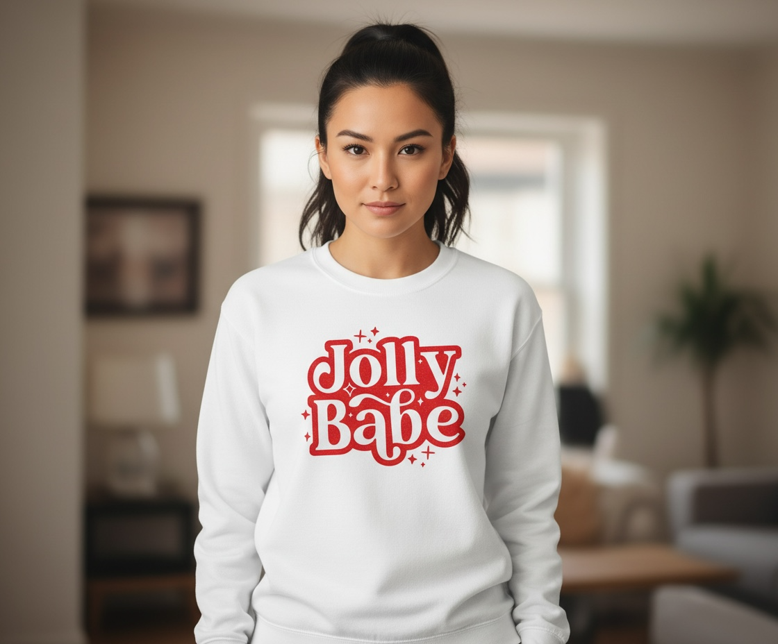 Jolly Babe Retro Script Crewneck